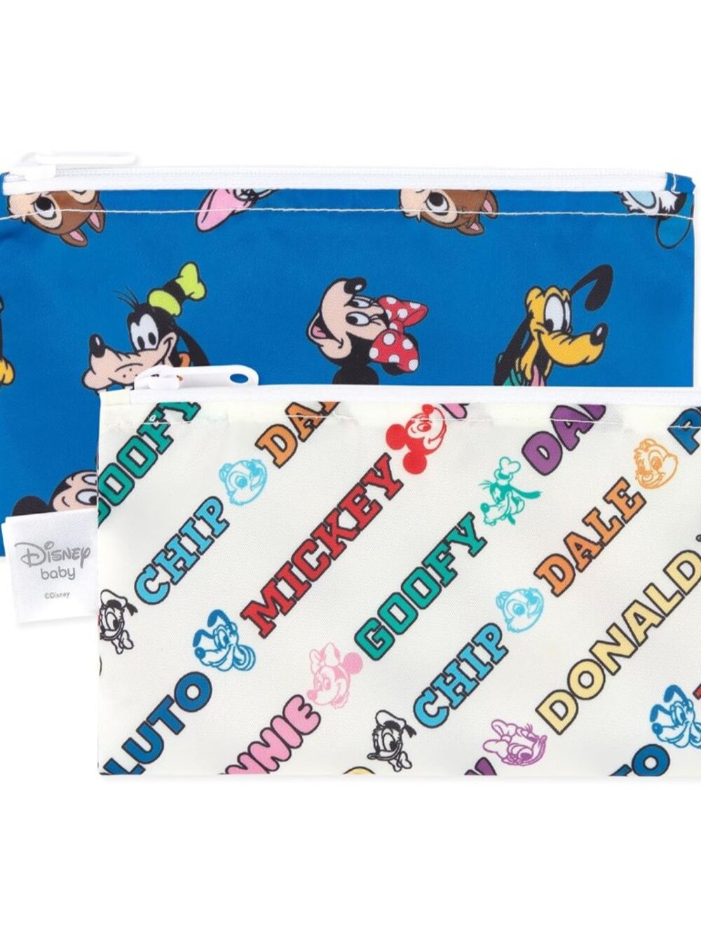 Disney Reusable Snack Bags, for Kids School Lunch and for Adults Portion, Washab